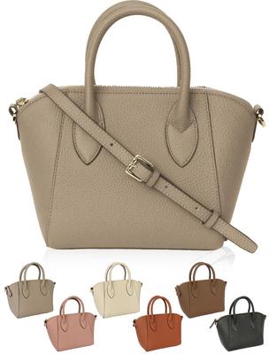 LASIEM Handbag Shoulder Bag Genuine Leather 2way PET Bottle Small Bag Shoulder Crossbody Bag Lightweight Leather Leather S Size Greige Women's "350ml