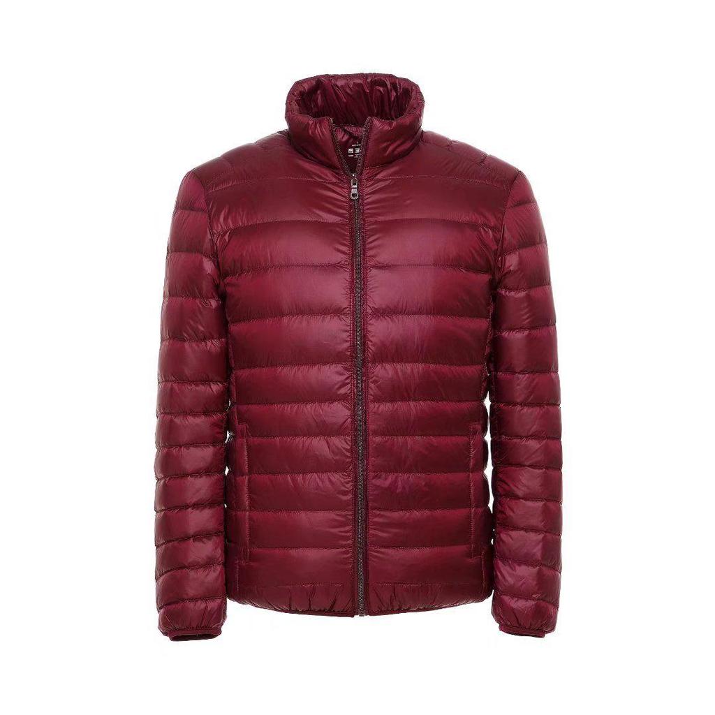 Men's Lightweight Stand Collar White Duck Down Jacket
