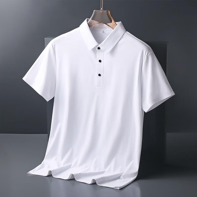 JIAOXIU Men's Seamless Ice Silk Polo Shirt