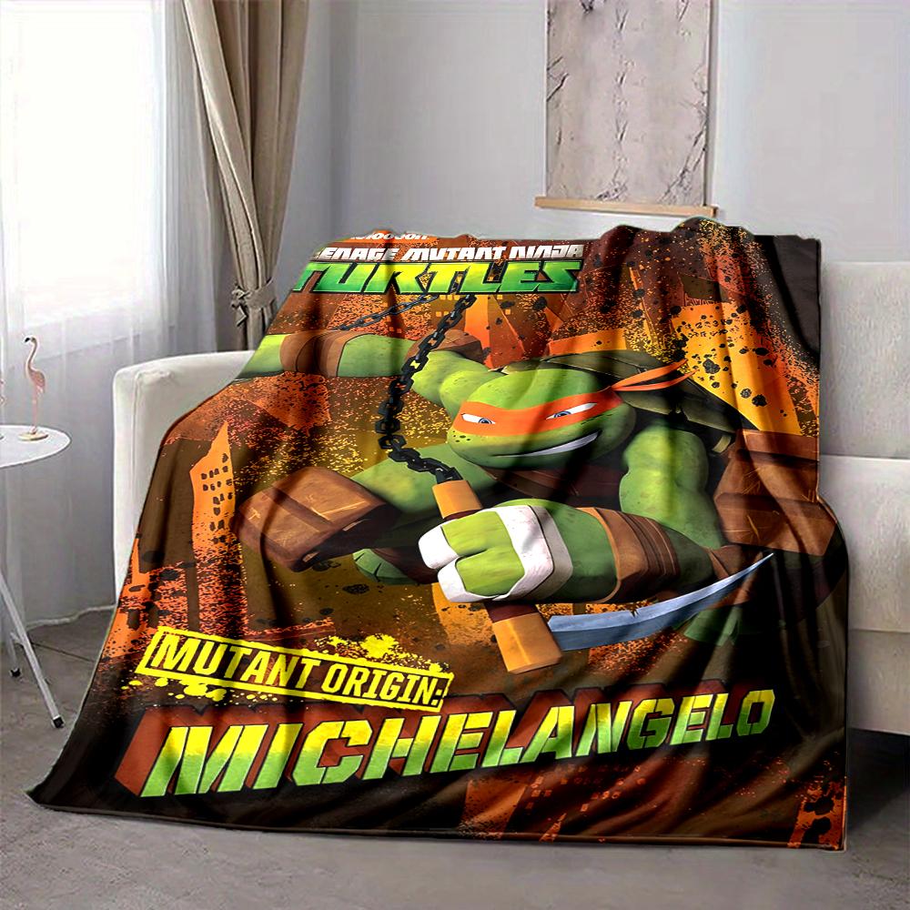 1Pc Teenage Mutant Ninja Turtles Flannel Fleece Blanket Soft Warm Throw Blanket For Sofa Bed Couch Home Decor Travel Nap Blanket Xmas Gift Q1701