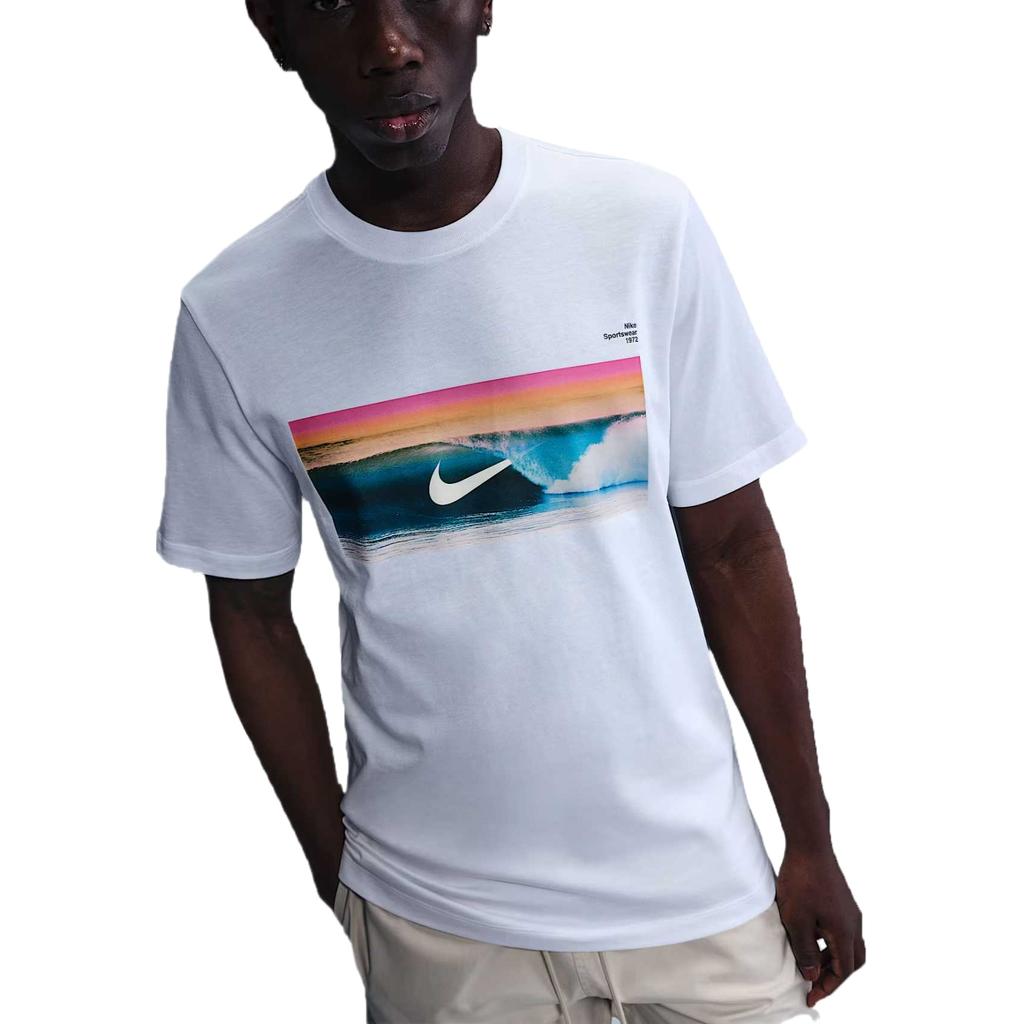 Nike Sportswear T Shirts Unisex White Crew Neck Moderate Straight Fit HJ0760-100