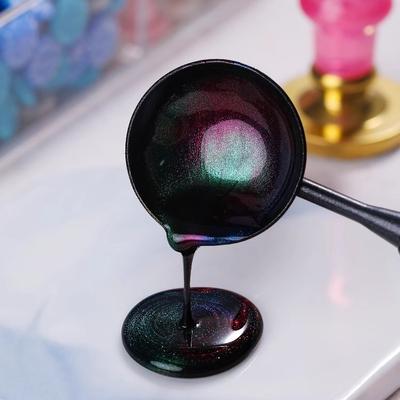 4-Color Mix 200pcs/pack Aurora Mixed Flame Sealer Wax Flower Sunflower Glitter Polarized Flame Sealer Sealer Wax for Sealing