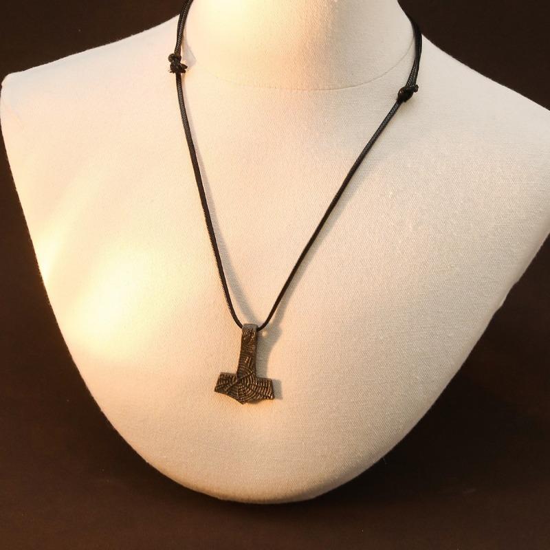 Thor's Hammer Viking Rune Battle Axe Pendant NecklaceRetro Long Sweater Chain Necklace