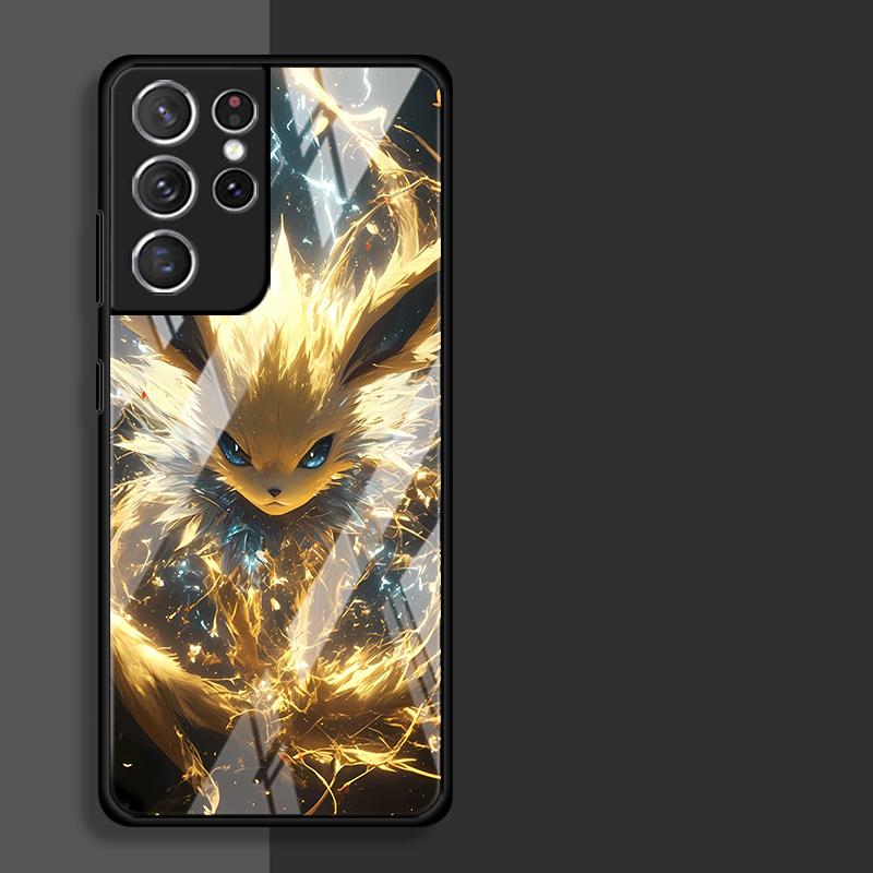 Luxury Phone Cover Glass Case for Samsung Galaxy S26 S25 Ultra S21 S22 S24 S20 FE S25+ S24+ S23+ S23 Plus Hot Anime Pokemon