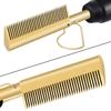 Electric Hot Comb Dual Voltage Copper Heater Hair Curler Copper Comb Straightening And Curling Hair Care