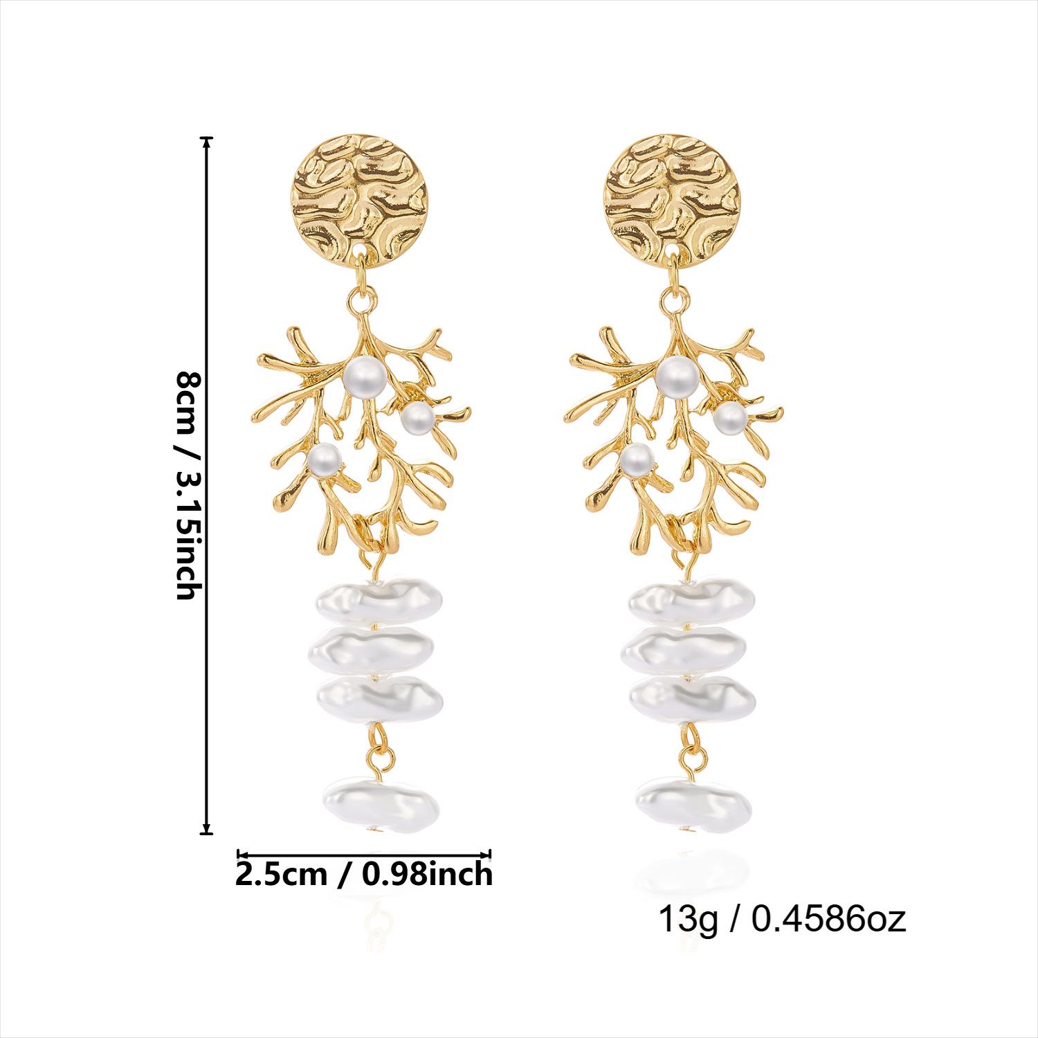 Серьги в морском стиле, геометрические серьги-кисточки с ракушками, кораллом и жемчугом в курортном стиле, легкие роскошные высококлассные летние серьги 1