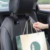 2Pcs Car Hidden Seat Hook Multi-Purpose Carbon Fiber Texture Mini Cooper Car Seat Back Creative Multi-function On-Board Hooks pwaxk99