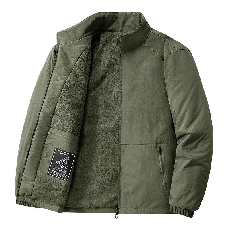 Men's Korean Style Casual Outdoor Sports Jacket - Velvet Thickened Coat, Model 8919.