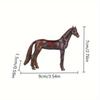 Starožitné kovové figurky koní s dlouhým ocasem Miniatury Feng Shui Ornamenty Zodiac Zvířata Mini Stolní dekorace Řemesla