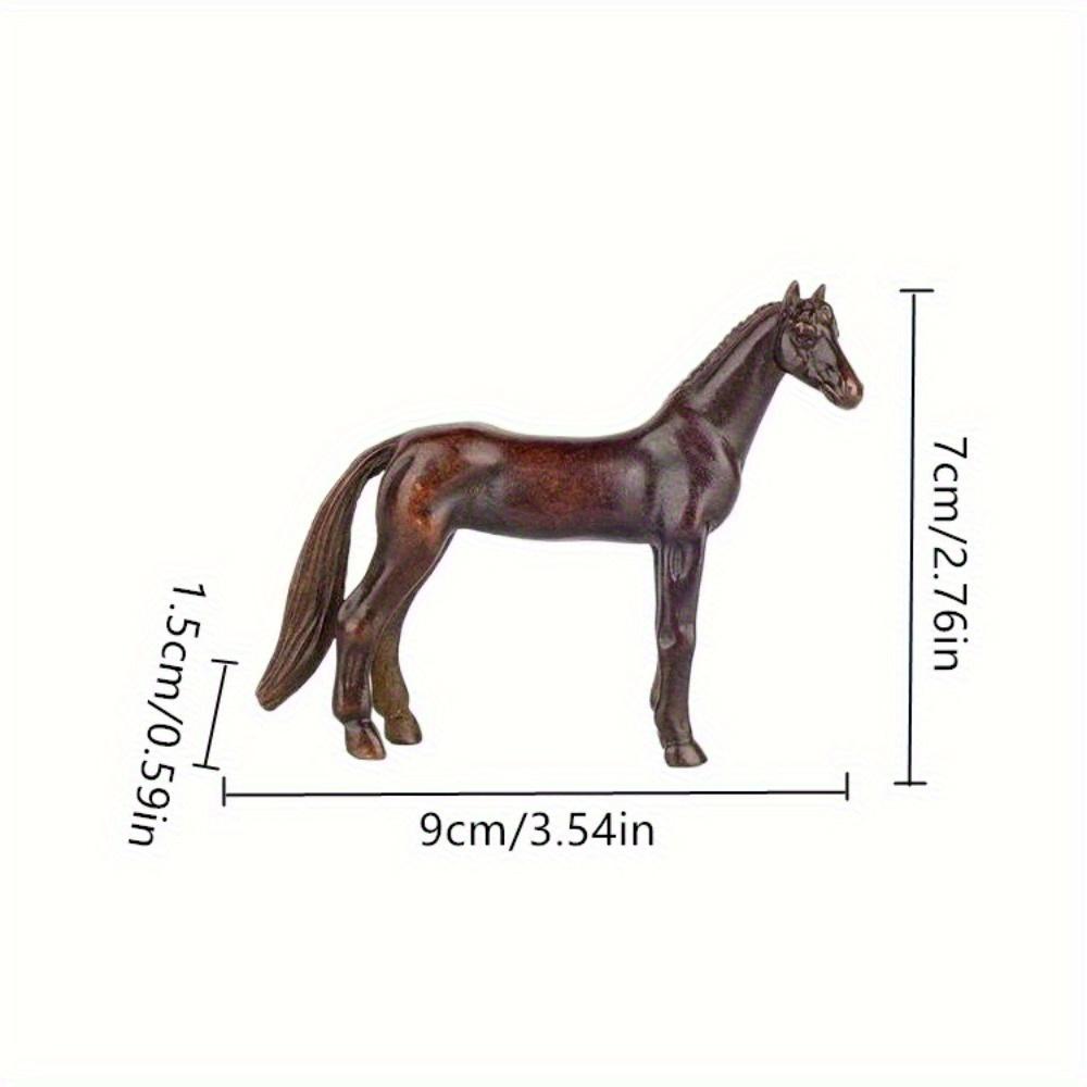 Antique Metal Long Tail Horse Figurines Miniatures Feng Shui Ornaments Zodiac Animal Mini Desktop Decoration Crafts
