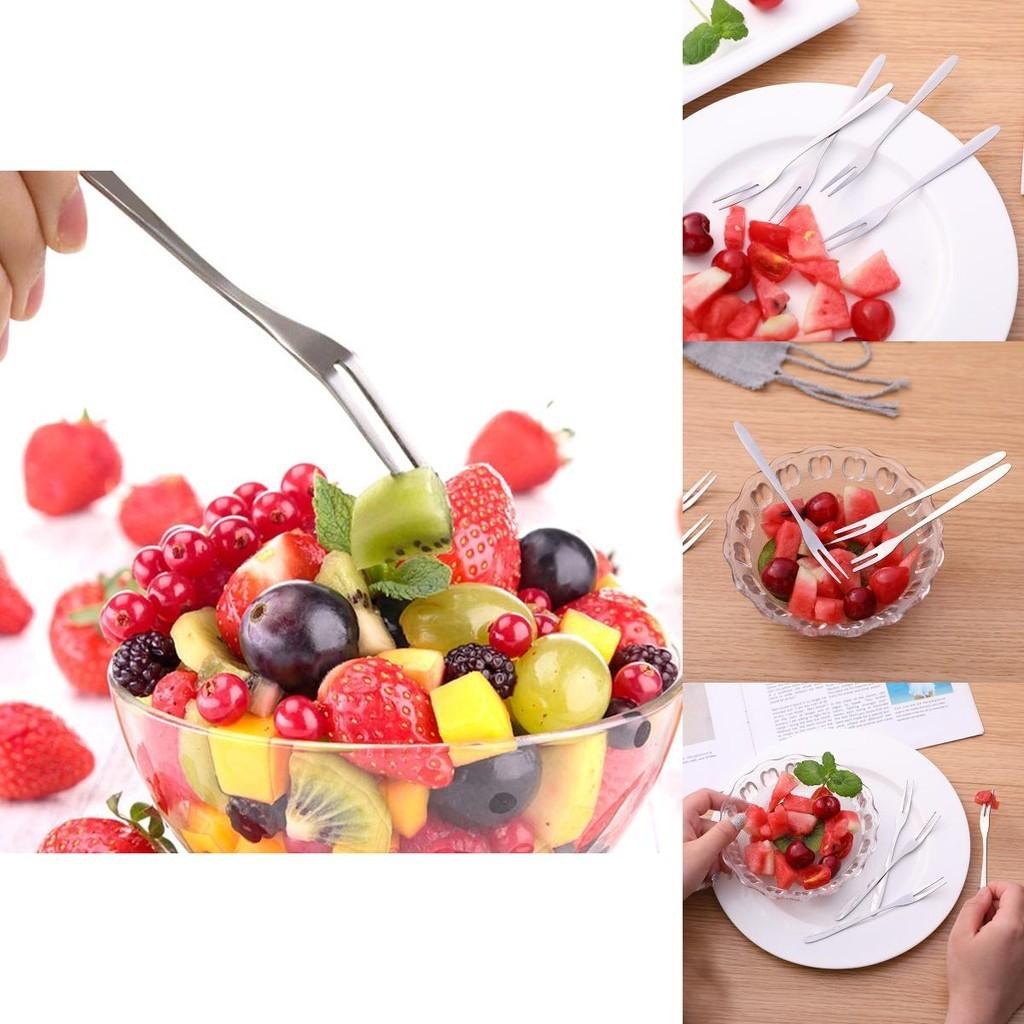 Stainless Steel West Tableware Fruit Forks Elegant Small Sized Snack Cake Dessert Utensils