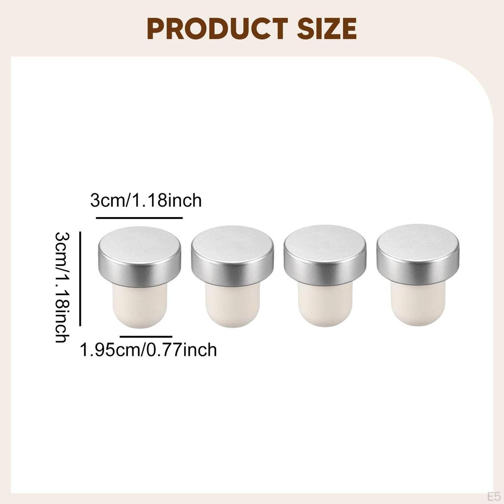 36 Pieces Bottle Stoppers Beverage Sealer T Shaped Can Be Reused Soft Home Commercial 19.5mm