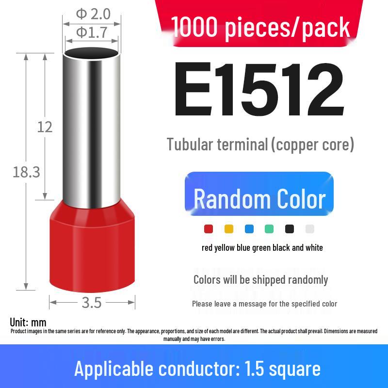 European Pin-Type Pre-Insulated Copper Ferrule Wire Connectors with Crimping Pliers
