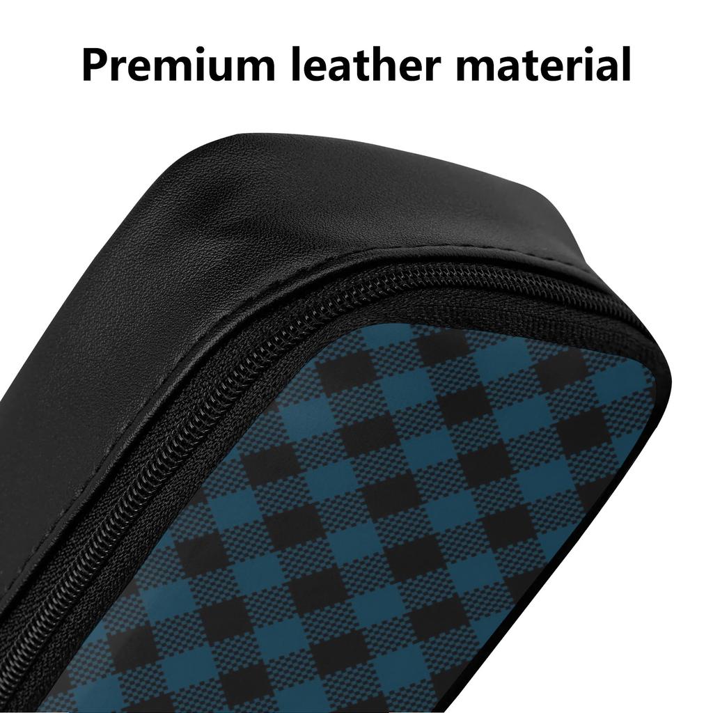 Structured PU Leather Stationery Case with Secure Pen Holders for Daily School Supplies for Students Office Business Trips