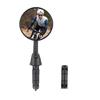 360 Degree Rotation Bike Handlebars Mirror With Gibbous Lens Wide Compatibility For Road Mountain Electric Bicycles