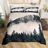Snow Mountain Duvet Cover Set Iceberg Sunrise Sunset Bedding Set Microfiber Winter Natural Scenery Quilt Cover Single King Size
