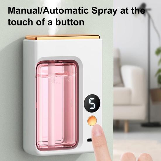 Aromaterapi Diffuser Oppladbar Eterisk Olje Luftfukter Stort Sprayvolum Vegg Skrivebordsinstallasjon Bad Deodorant Luftfrisker