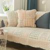 Sofa Mat, Countryside Anti Slip, Water Washed, All Cotton, All-season Universal Fabric, Solid Wood Leather Sofa Cover, Backrest Towel, Seat Cushion