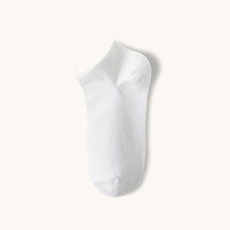 Men's Summer Pure Color Thin Style Breathable Sweat Absorbing Boneless Short Cotton Socks