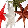 Christmas 3D Paper Star Lantern 7 Point Hollow Paper Star Lampshade Hanging Decoration for Christmas New Year Wedding Party Holiday Birthday