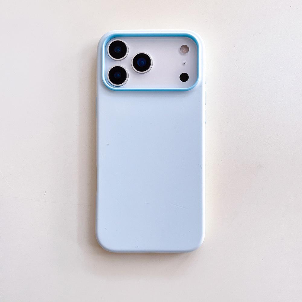 Two-Color Liquid Silicone Case for iPhone 17 Pro Max - Anti-Fall, Compatible with iPhone 14/15/16