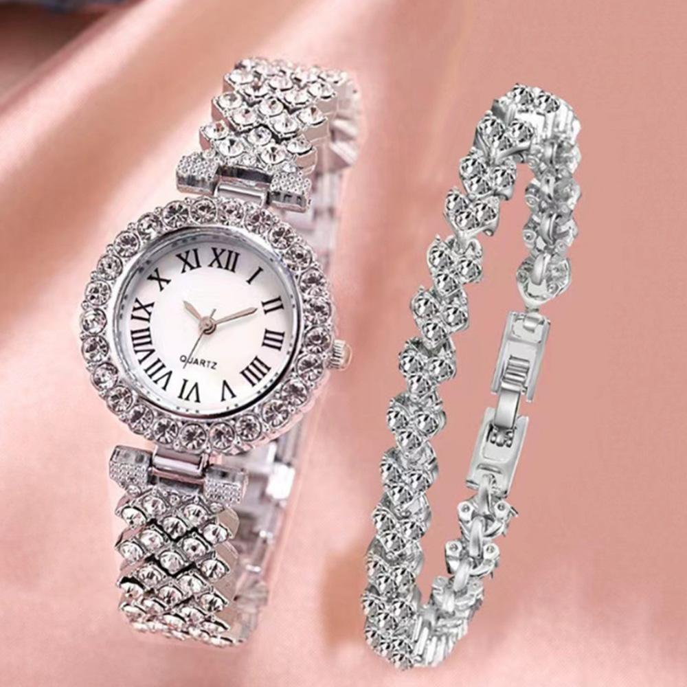 Popular Luxury Set, Bracelet Watch, Diamond-Encrusted Women'S Five-Piece Gift Box, Quartz Watch