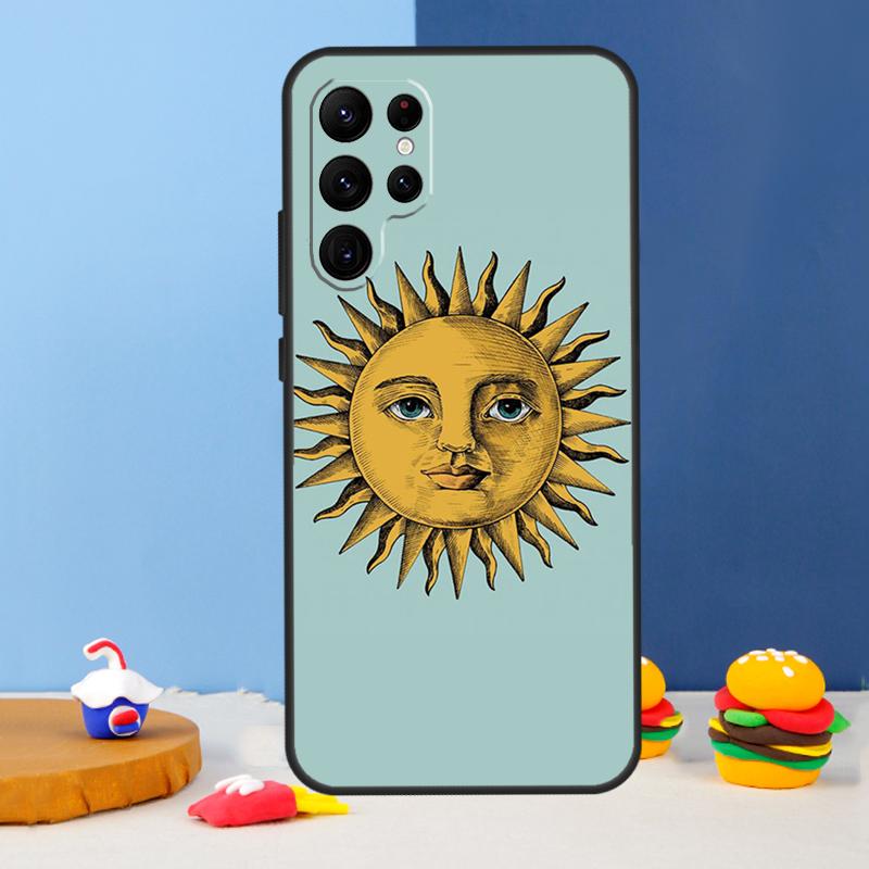 Sun Moon Art Phone Case For Samsung Galaxy S24 Ultra S9 S10 S20 FE S22 S21 S23 Plus S25 Ultra Cover Coque