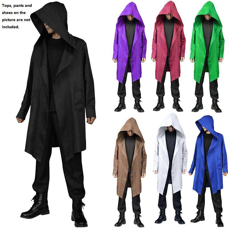 Versatile Death Hooded Capes Long Sleeve Wizard Cloak For Halloween Cosplay Fun