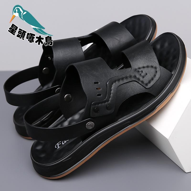 Sandals men's 2025 summer dual-purpose driving cool slippers casual non-slip soft-soled breathable beach shoes