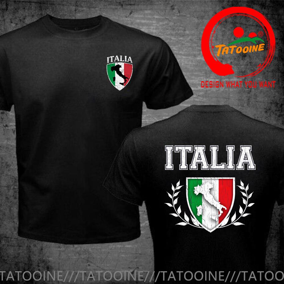 Retro Italia Flag Crest Map T Shirt Vintage Grunge Italian Italy Italiano Tshirt Funny Soccer Footballer Tshirt Harajuku Shirts