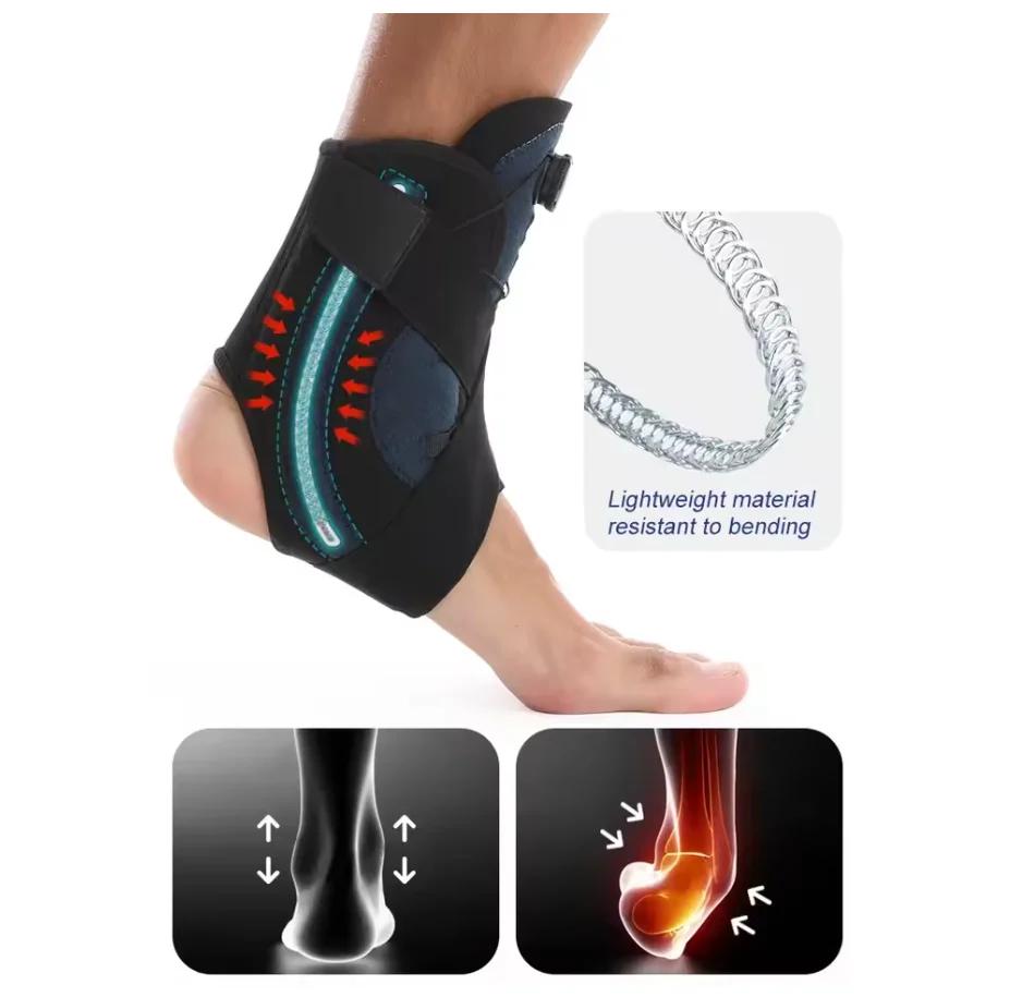 Adjustable Ankle Support Braces for Sports Safety Protector with Straps for Sprain Fracture Ligament St