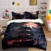 Sailing Ship, Red Moon. Bedding Sets Duvet Cover Sets Duvet Covers Pillowcases(1* Duvet Cover 2* Pillowcases Without Duvet Insert)