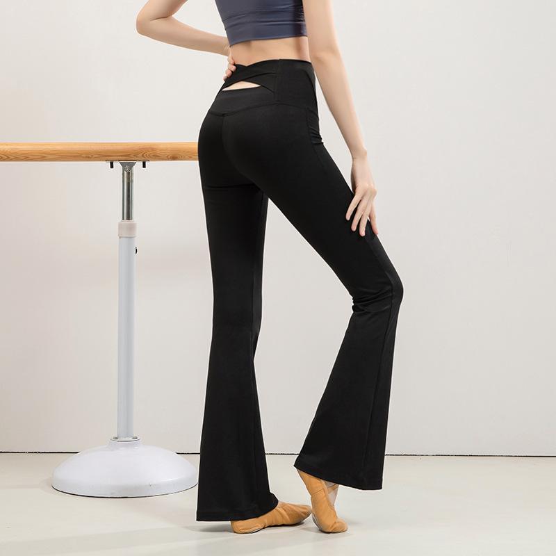 Women's High-Waist Yoga Flare Pants - Slimming, Hip-Lifting, Peach, High-Elastic Fitness Wear