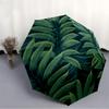 1pc Tropical Leaves Automatic Open/close Umbrella, 8-Rib sturdy structure, Auto Folding/Opening, Portable Travel Umbrella for Women,175