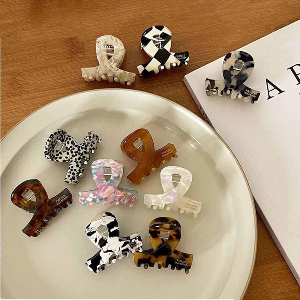 Printing Geometric Korean Style Barrette Women Hair Accessories Small Hair Claw Cute Hairpin