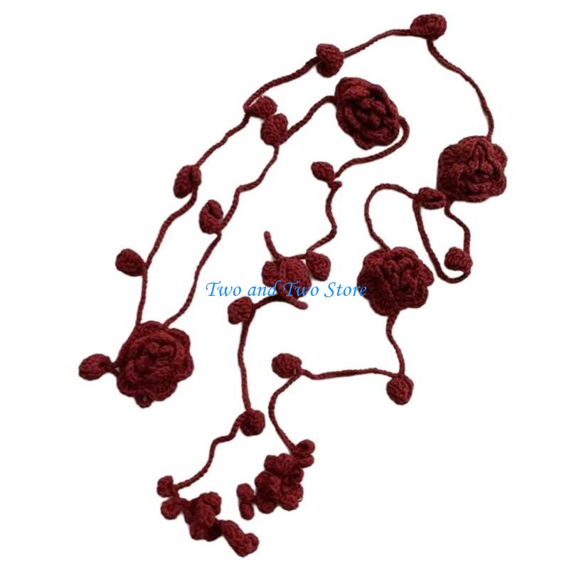 HX6F Fashionable Styles Knitted Scarf Travel Friendly Outdoor Scarve Simple Scarf