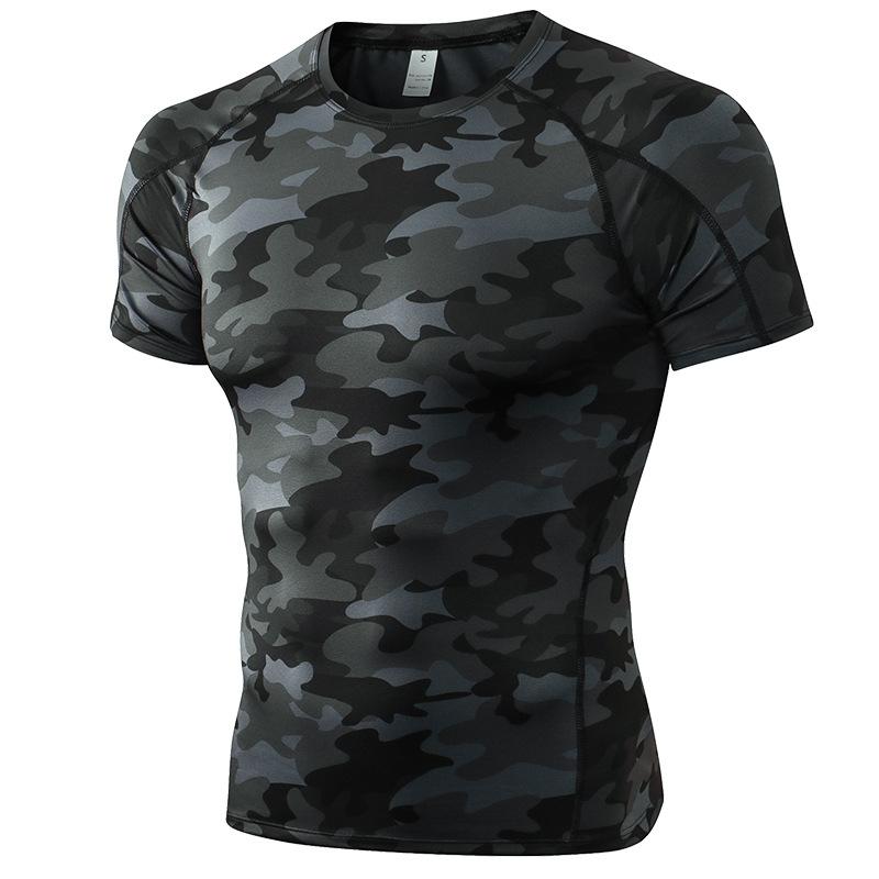 Men's Sports T Shirts Compression Short Sleeve Training Jogging Quick Dry Tops Gym Tops
