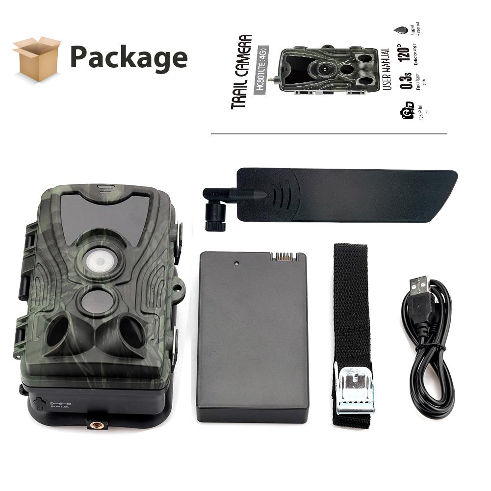 4G Hunting Camera with APP Cloud Service HC801PRO-LI 30MP 4K Night Vision Photo Trap Rechargeable 5000mAh Battery