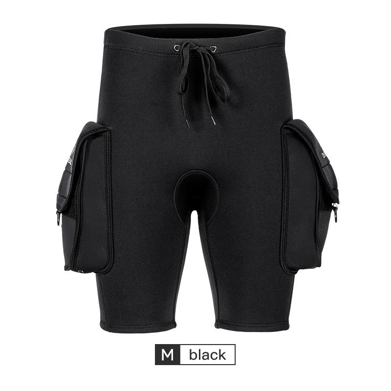 Men Wetsuit Shorts 3Mm Neoprene Diving Shorts With Pocket Man Surfing Pants For Water Sports Swimming Snorkeling Boating Scuba S