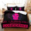 Lauryn Hill Vintage Afro Soul Reggae Themed 3PCS Bedding 1 Duvet Cover + 2 Pillowcases Envelope Pillow Covers All Season