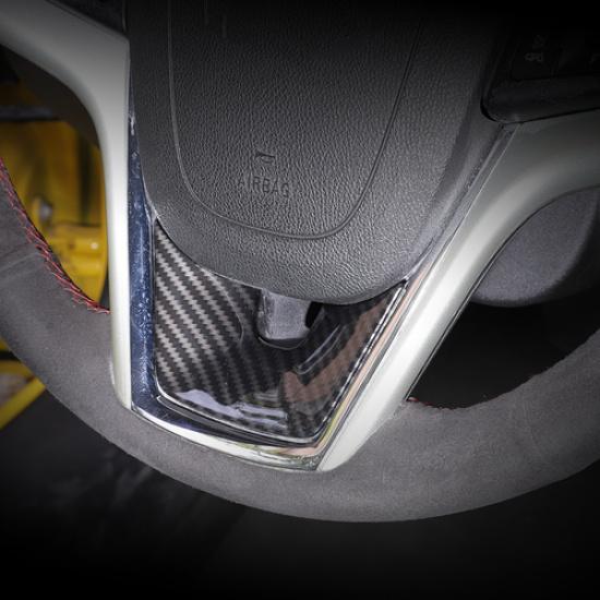 Carbon Fiber Steering Wheel Lower Cover Trim Sticker For Chevy Camaro 2012-2015