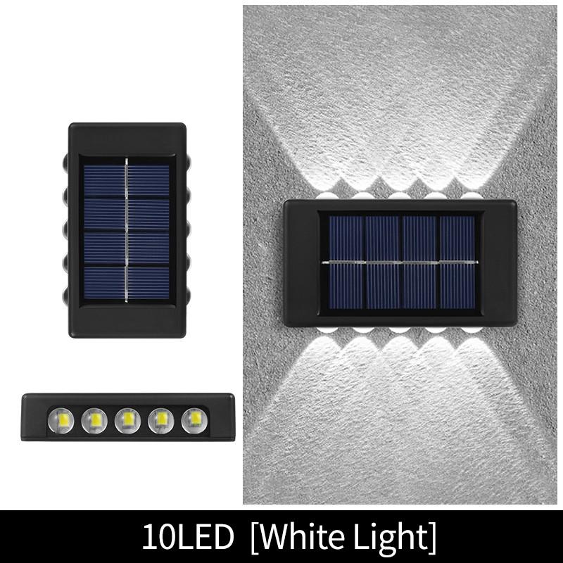 4/6/10 LED Solar Wand Lampe Im Freien Wasserdichte Auf Und Ab Leuchtende Beleuchtung Garten Dekoration Solar Lichter Treppen Zaun sonnenlicht Lampe
