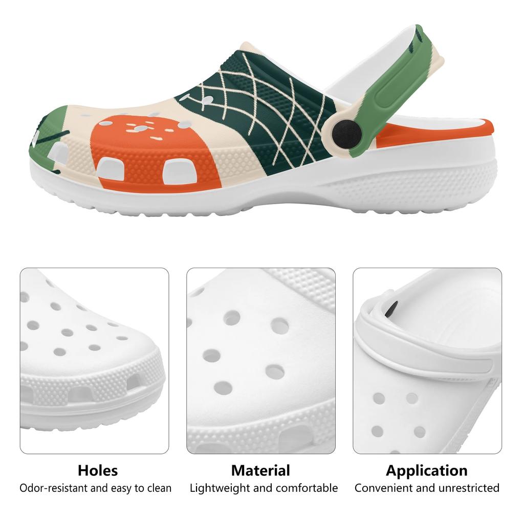 Trendy Printed EVA Clogs Women Men Lightweight Breathable Slip On Casual Shoes Soft Sole Summer Sandals Daily Comfort Wear