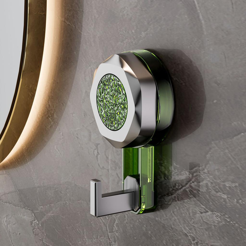 Household Hooks No Punching Strong Load-bearing Bathroom Rotating Suction Cup Hook Vacuum Seamless Kitchen Door Wall