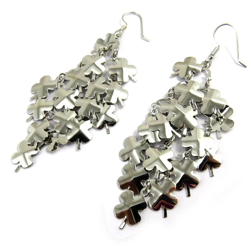 Les Trésors De Lily [L9601] - Náušnice 'Jetele' stříbrné