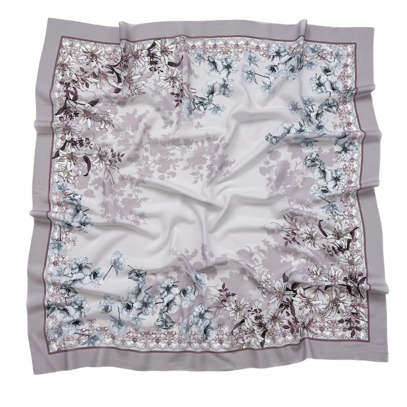 48Colors Malaysia Tudung Bawal Flower Print Hijab Laser Cut Edge Headscarf Premium Cotton Voile Soft Fashion Muslim Square Scarf
