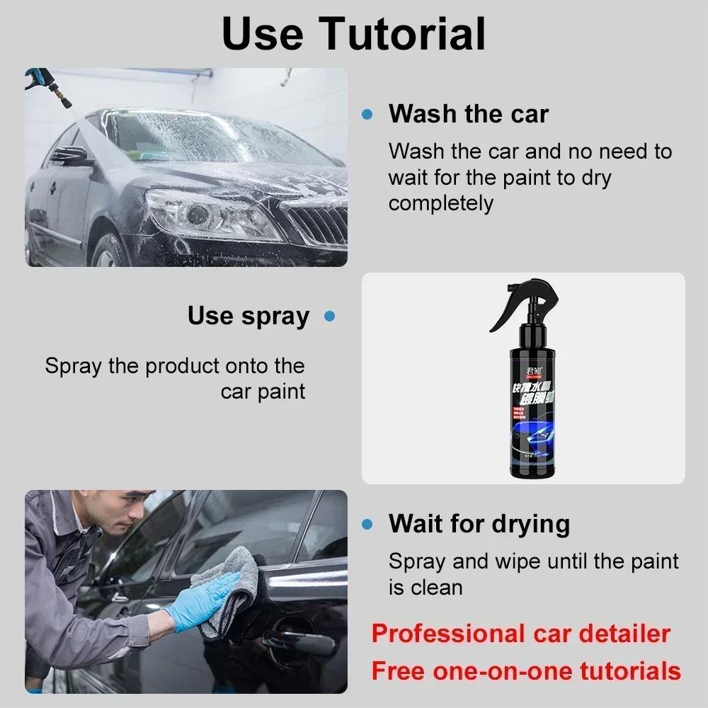120ml Ceramic Car Coating Paint Care Polishing Crystal Plating Spray Sealant Nano Products Hydrophobic Quick Coat Liquid Wax