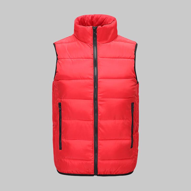 Unisex Winter Down Cotton Vest – Thick, Warm, Outdoor Waistcoat with Embroidered Logo
