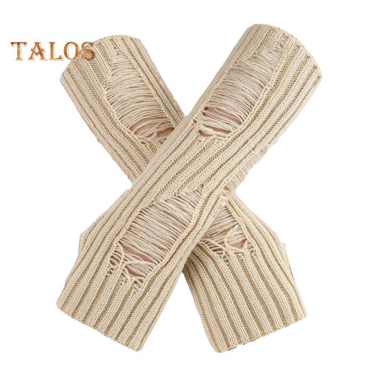 

1 пара перчаток осень-зима, рваные, без пальцев, трикотажные, высокоэластичные, нескользящие, нарукавники, однотонные, сохраняющие тепло, ветрозащитные, велосипедные нарукавники бежевый