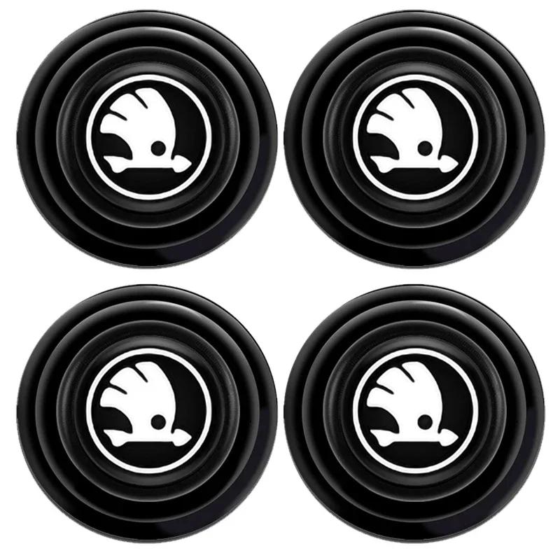 YSAG7 4pcs Car Door Shock Absorber Protection Sticker for Skoda Yeti Rapid Superb 3 Fabia Kodiaq Karoq Octavia VRS Roomster Scala